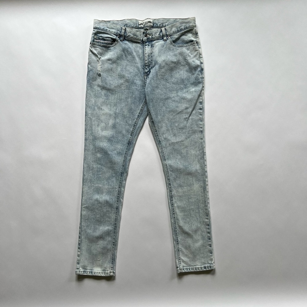 Sun & Stone Men Light Blue Stone Wash Denim Jeans, Size 32